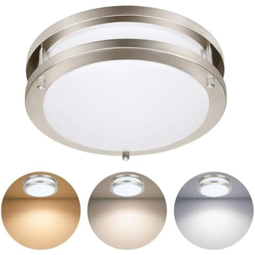 Luminária de teto LED de 36 W com regulagem de intensidade e 12 polegadas (30,5 cm).