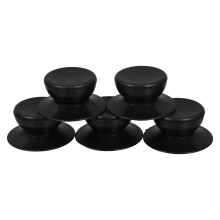 Bouton de couvercle, poignée de cuisine, bouton de rechange noir, lot de 5