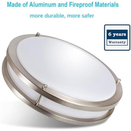 Luminária de teto LED embutida, 36W, 12 polegadas, 3000K-5000K, 4000LM 1
