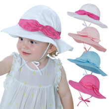 Baby Sun Hat Baby Girl Hats with Bows UPF 50+ Toddler Bucket Hat Infant with Wide Brim Baby Beach Hat