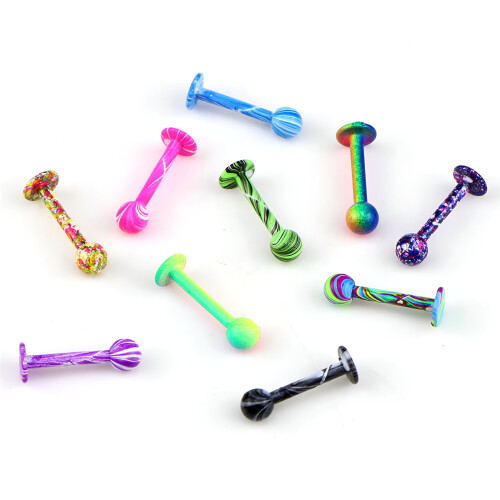 DESIGNICE10PCS16G Δαχτυλίδια χειλιών από ανοξείδωτο ατσάλι Tragus Ball, κοσμήματα piercing για το 2