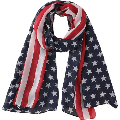 Dames lichtgewicht chiffon sjaal met bloemenprint, 1 stuk