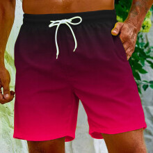 Pantalones cortos casuales para hombre con cintura elástica, de algodón, con cordón ajustable, corte relajado, estilo vestido de verano, estampado