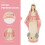 Jungfru Maria Resinstaty 12 cm Rosa Figur 5