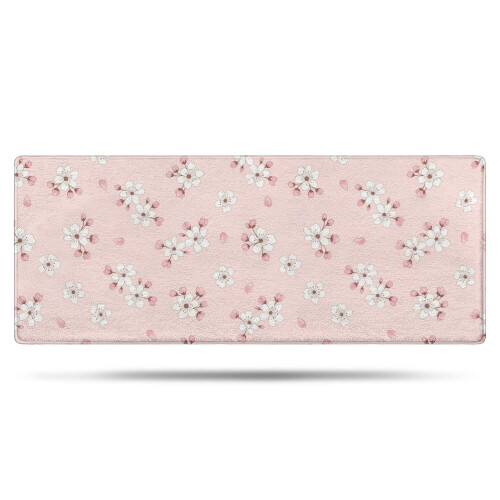Tapete de banheiro floral em microfibra, 43 x 69 cm (17 x 27 polegadas)