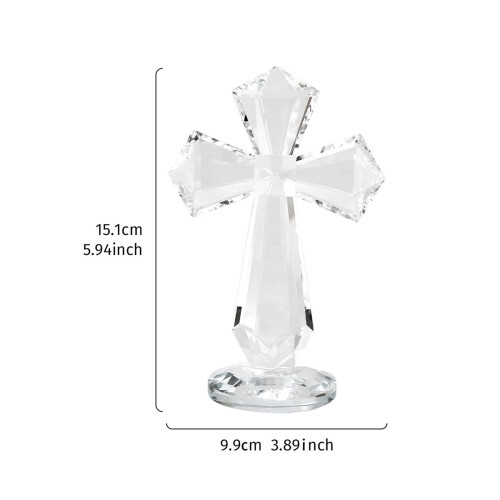 Skytsengelfigur i krystallglass, 7,5 cm 2