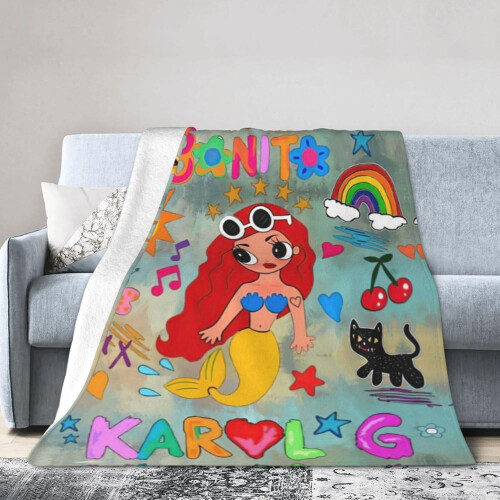 Manta de pelúcia Karol Music G, 101,6 x 76,2 cm (40 x 30 polegadas) 1