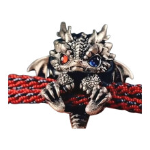 Drachenarmband aus gedrehtem Seil, Retro-Stil, polierte Legierung, leichtes Hip-Hop-Armband, Unisex-Schmuck