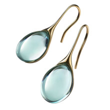 GROFRY 1 Pair Women Earrings Water Drop Shape Faux Crystal Transparent High-end Drop Earrings for Gift