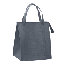 Sac cabas isotherme non tissé avec film aluminium épais, grande capacité, réutilisable, pour la conservation des aliments au chaud et au froid.