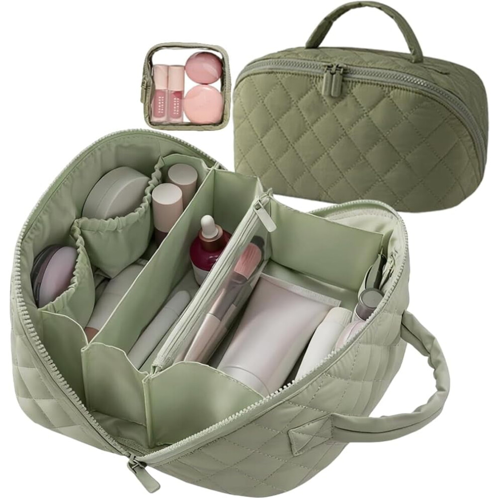 Women's Travel Makeup Bag â 180 Open, 5-Compartment