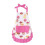 Backschürze aus Baumwolle mit rosa Cupcake-Motiv (1 Stück) 1