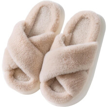 Pantoufles d'intĂ©rieur pour femmes, douces et confortables, Ă bout ouvert, avec semelle Ă©paisse et mousse Ă mĂ©moire de forme – Convient Ă