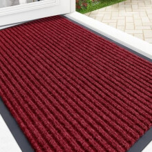 Felpudo impermeable de alta resistencia para interiores y exteriores, resistente a la decoloración y fácil de limpiar, de perfil bajo, 33x21",