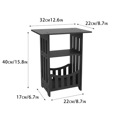 Μικρό Μοντέρνο Κομοδίνο 12,6"x15,7"x8,6", Συμπαγές Κομοδίνο για Υπνοδωμάτιο, Σαλόνι, 2