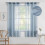 Cortinas em tom azul acinzentado com aparência de linho semitransparente, 54x63 polegadas (2 peças) 1