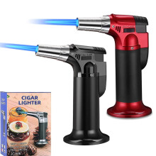 2-Pack Refillable Butane Torch with Safety Lock, Adjustable Flame & Rotating Head – for Crème Brûlée, Desserts, Baking (Gas Not Included)