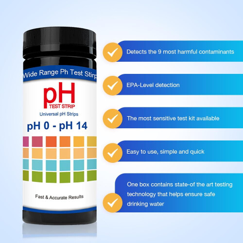 pH test strips universal 0-14 range 100 pcs 1