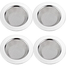 4 PCS Kitchen Sink Strainer Stainless Steel, Kitchen Sink Drain Strainer,Sink Strainers with Large Wide Rim 4.5" Diameter for Kitchen Sinks