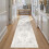Light Gray Washable Runner Rug 3x10 Vintage Boho Medallion 1