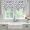 Blommiga knytgardiner polyester 132x112 cm 5