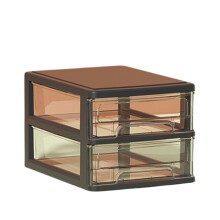 Tour de rangement multifonctionnelle en plastique à 3 ou 2 tiroirs transparents, idéale pour les loisirs créatifs et la papeterie - Style 2