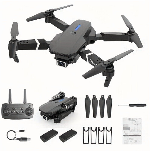 FANRUINA E88-S2MAX Drone με οθόνη ελέγχου, διπλή κάμερα, αποφυγή εμποδίων, κινητήρα χωρίς