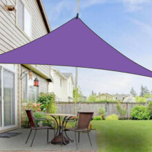 Vela parasole triangolare beige 19,7'x19,7'x19,7', in poliestere impermeabile con protezione UV per patio, giardino, cortile – compatibile con gli
