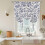 Blommiga knytgardiner polyester 132x112 cm 2