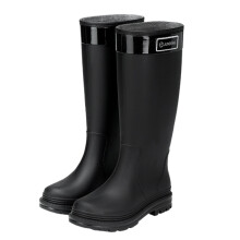 Rain Boots Women Waterproof Non- Casual Shoes Long Rain Boots Wide Calf For Gardening Outdoor Work And Everyday Wear Rain Boots Black