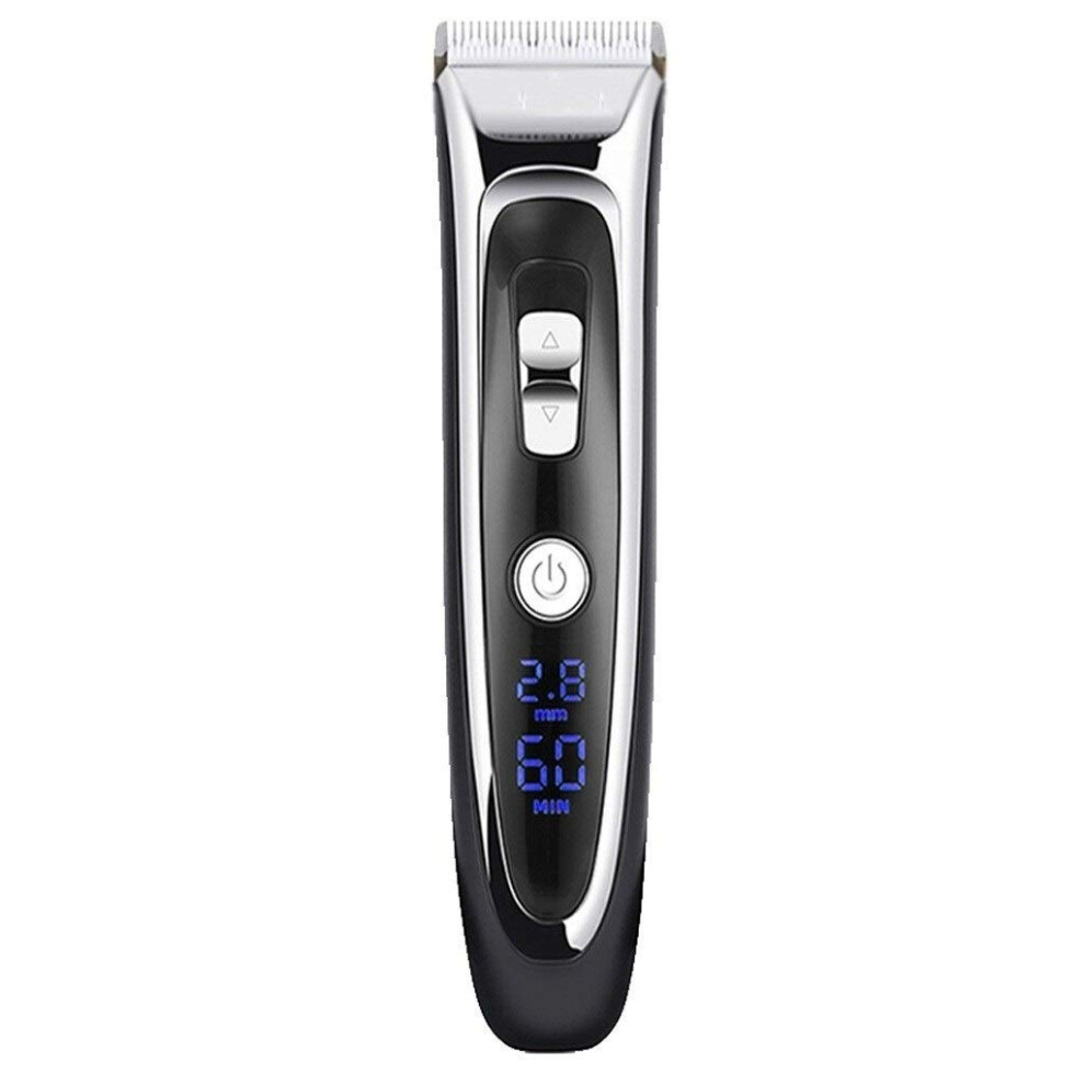 Hair Trimmer with Precision Ceramic Blade, Rechargeable Cordless Electric Clipper, LED Display