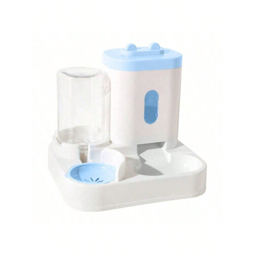 1-Pack Automatic Gravity-Fed Cat Water Dispenser & Feeder - Spill-Proof Large Capacity One-Piece Design,