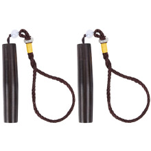 Cilindrisch houten naaldenetui, 2 stuks