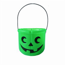 Dýňový kbelík na Halloween – plastový, 18x18x13,5 cm, 1 ks