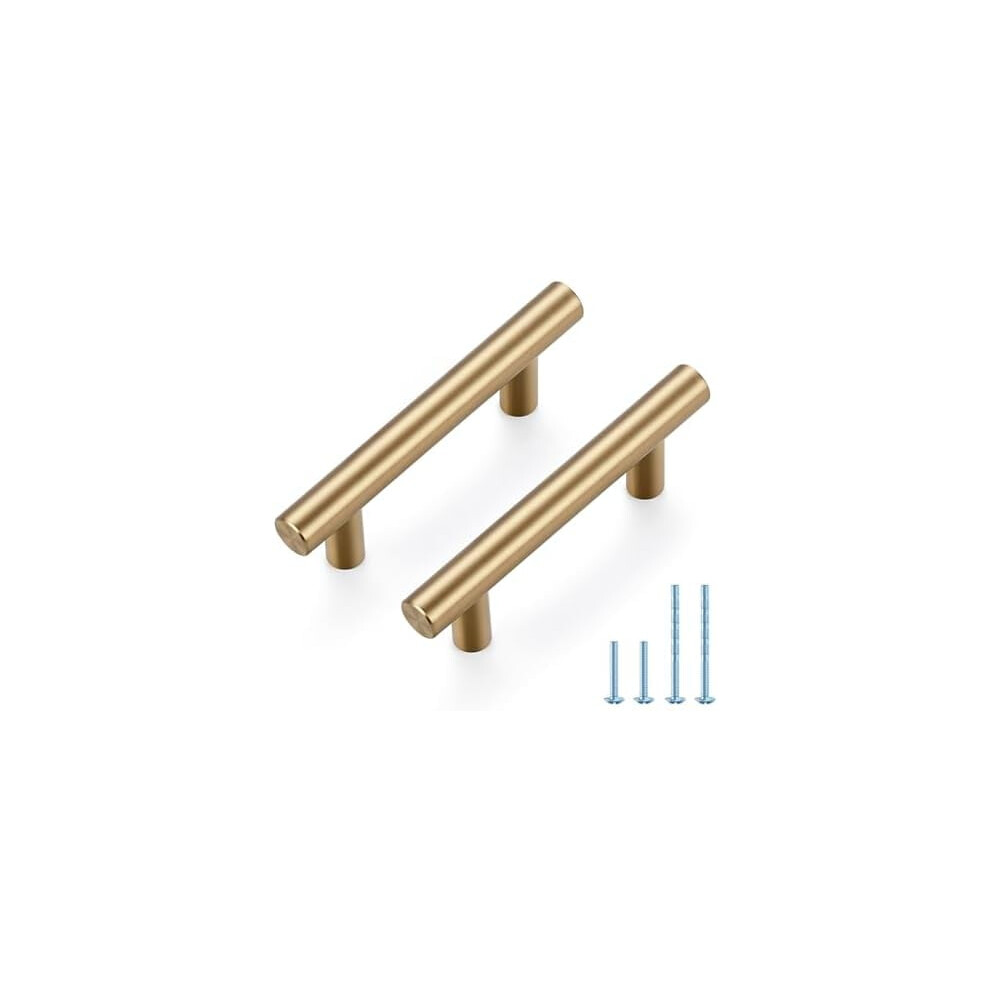 20-Pack Champagne Bronze Cabinet Pulls, 4" Length, 2.5" (64Mm) Center-To-Center, Stainless Steel Â Compatible With Standard Drawers & Cabinets 9485826268161