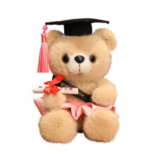 Ours en peluche avec toque et écharpe de doctorat, félicitations aux diplômés, cadeaux pour la fête de remise des diplômes 2025, décorations