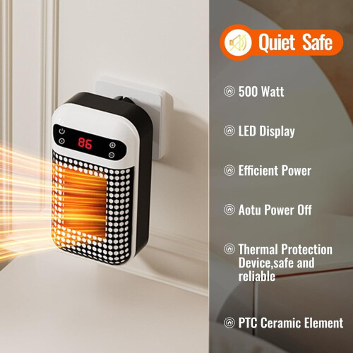 Electric Space Heater with Thermostat Timer LED Display 2