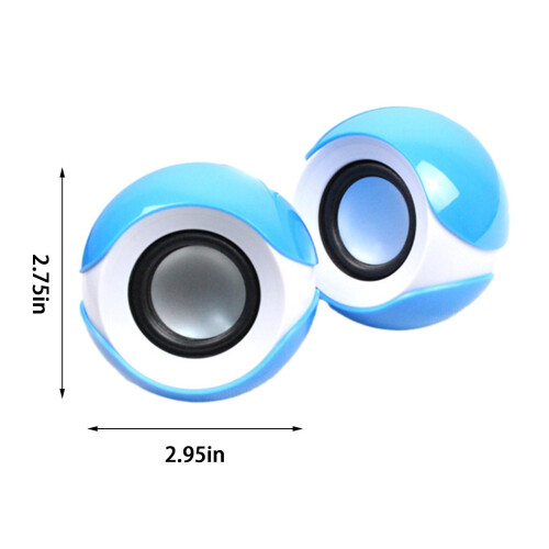 Bluetooth Wireless PC Speaker – Portable Small Sound Speaker with USB, Compatible with Laptop & Computer, Blue 2