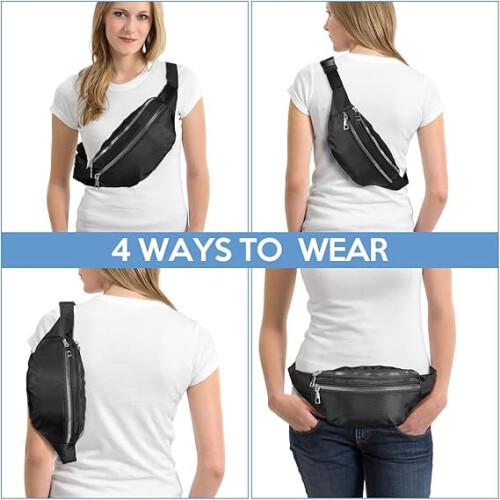 Σετ 2 τεμαχίων τσάντας μέσης Unisex, αδιάβροχο και ρυθμιζόμενο, για 2