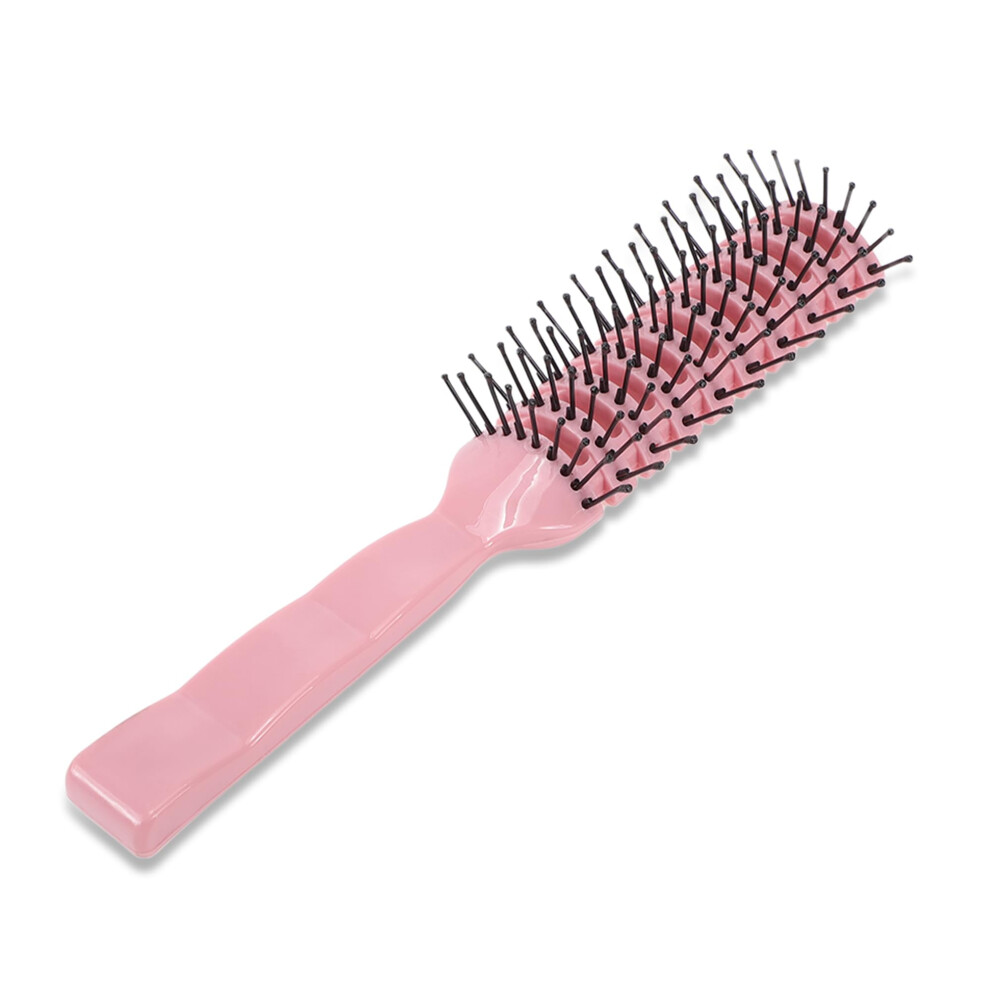Pink Vent Hair Brush For Blow Drying With Antistatic Balltipped Bristles, Hair Styling Brush