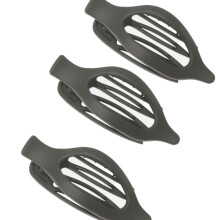3 fermagli per capelli da donna, fermagli piatti in acrilico resistenti color gelatina, fermagli per capelli curvi alla francese, marrone