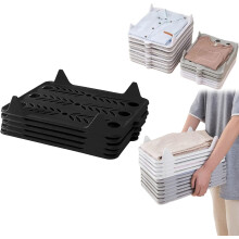 Organizador de armário empilhável para camisas, calças jeans e camisetas, preto.