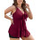 Μαγιό Zenbriele Plus Size 2 τεμαχίων για γυναίκες με έλεγχο κοιλιάς και κόμπους μπροστά, 4