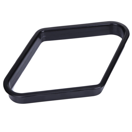 Suporte triangular para mesa de bilhar de 9 bolas, resistente, em plástico preto.