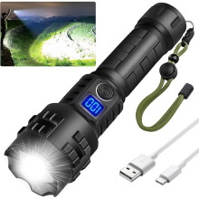 Tóirse In-athluchtaithe Thar a Bheith Geal 100000Lm le XHP70.2LED, Tóirse Láimhe Oirbheartaíochta le haghaidh Campála & Éigeandála