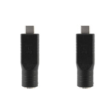 2X Jack 7.4 x 5.0mm Input to USB-C Type-C Power Plug Charge Adapter for Laptop Phone