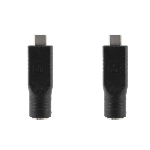 2X  Jack 7.4 x 5.0mm Input to USB-C Type-C Power Plug Charge Adapter for Laptop Phone