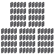 100 x 18650 Lithium Batterie Doppel Halterung für DIY Zelle Pack Schwarz