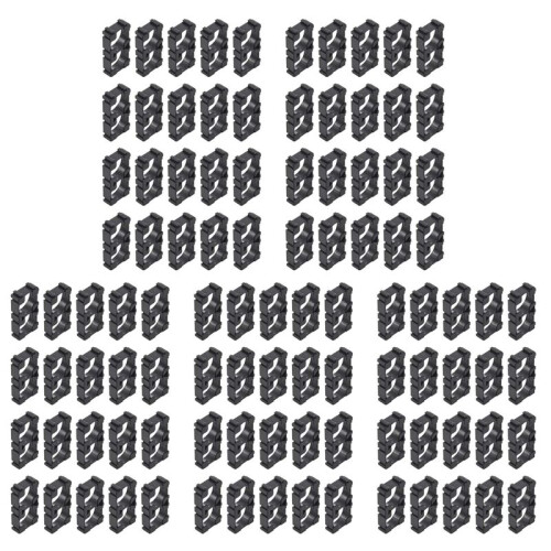100X 18650 Lithium Battery Double Holder Bracket for DIY Cell Pack Black