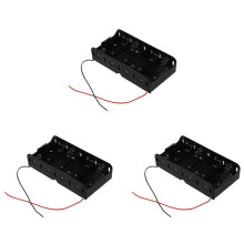 3X Spring Clip Black 4 x 1.5V D Size Battery Batteries Holder Case
